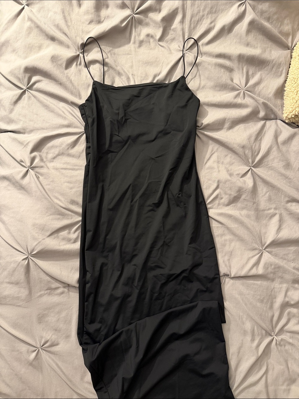 Zara Classic Black Slip Dress with Spaghetti Straps
